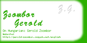 zsombor gerold business card